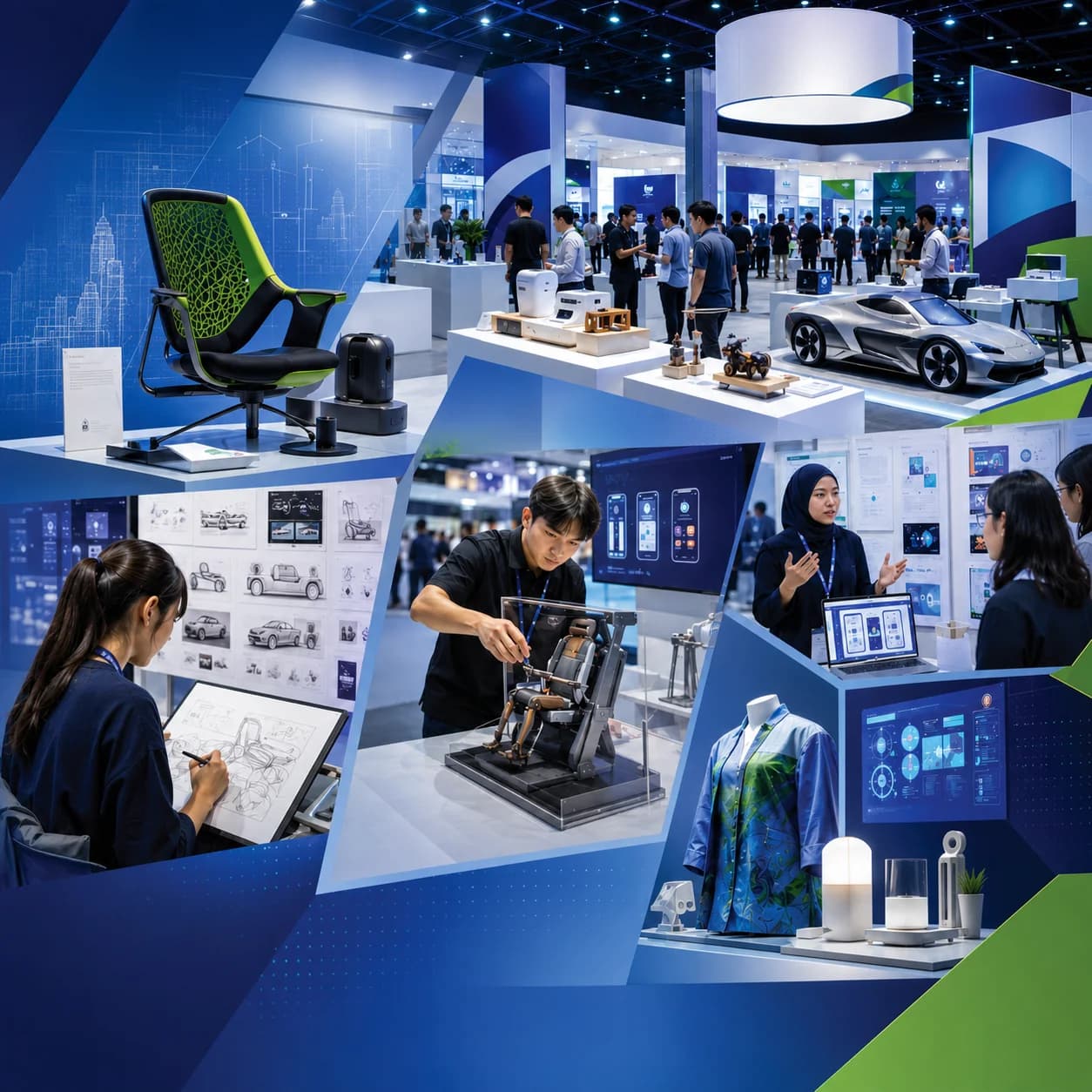 KLDS 2026 exhibition montage featuring industrial, automotive, digital, fashion and product design